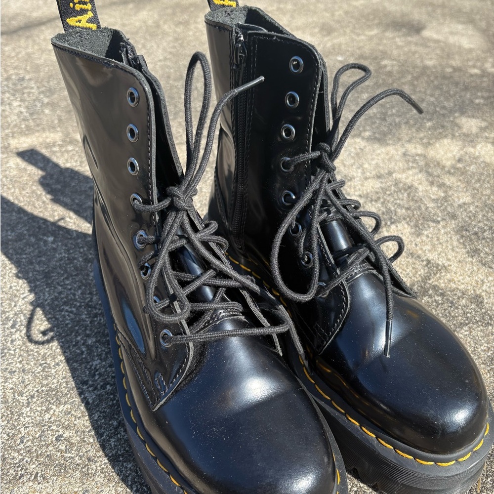 Dr. Martens Black Lace-Up Combat Boots